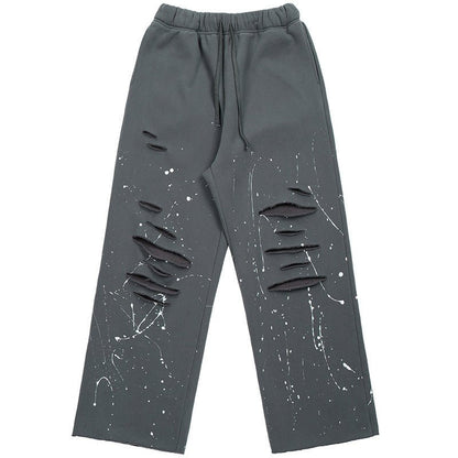 All - match Personality Ripped Simple Pants For Men - BAGMODA