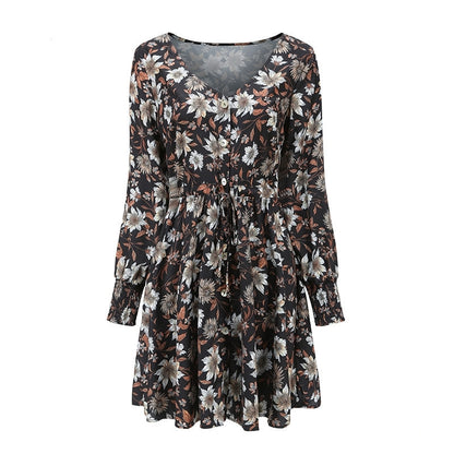 Frauen Floral Boho Party Kleid Sexy Damen Kleidung Kleider