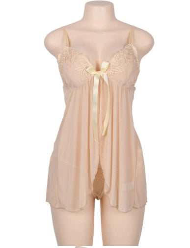 Camisón de lencería sexy de gran tamaño con tirantes