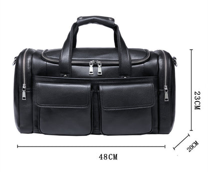 Bolso de viaje de mano de cuero para hombre