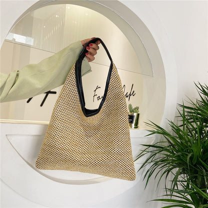 Woven Female Handbags Casual Totes