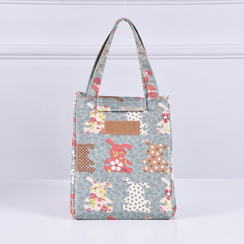Color Portable Insulated Lunch Bag Cartoon Pattern Outdoor Picnic Bag