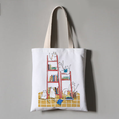 Tragbare Umweltschutztasche aus Canvas mit einer Schulter