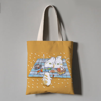 Tragbare Umweltschutztasche aus Canvas mit einer Schulter
