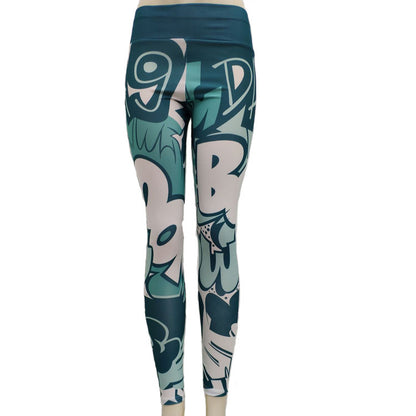 Pantalones estampados, pantalones de yoga ajustados, leggings deportivos para mujer