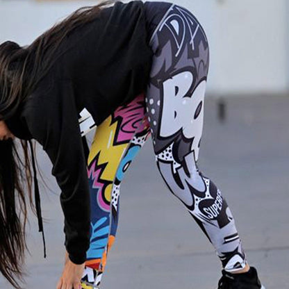 Pantalones estampados, pantalones de yoga ajustados, leggings deportivos para mujer