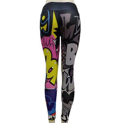 Pantalones estampados, pantalones de yoga ajustados, leggings deportivos para mujer