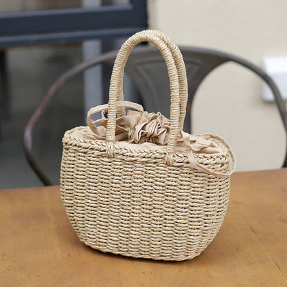 Bolso de paja de bambú para mujer