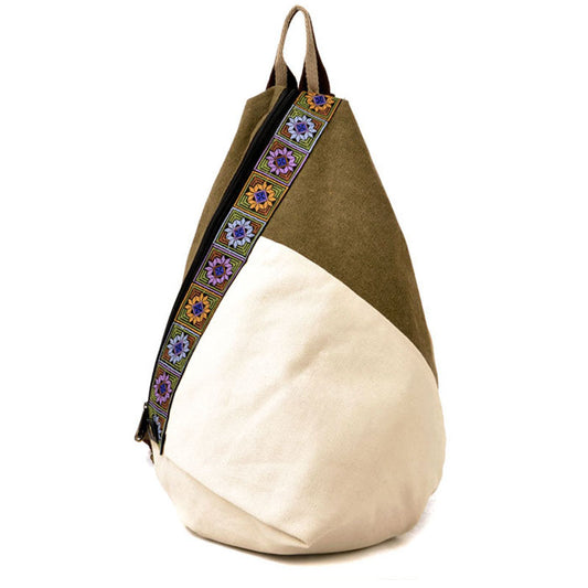 Embroidered Canvas Backpack