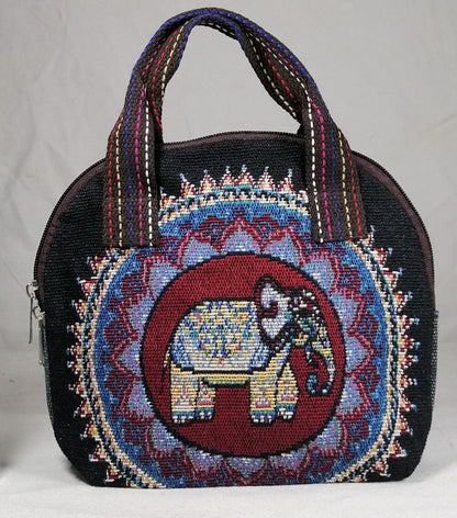 Bolsa para lonchera con dibujos de animales, pequeña y portátil.