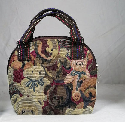 Bolsa para lonchera con dibujos de animales, pequeña y portátil.