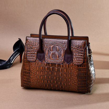 Bolsos de hombro con estampado de cocodrilo