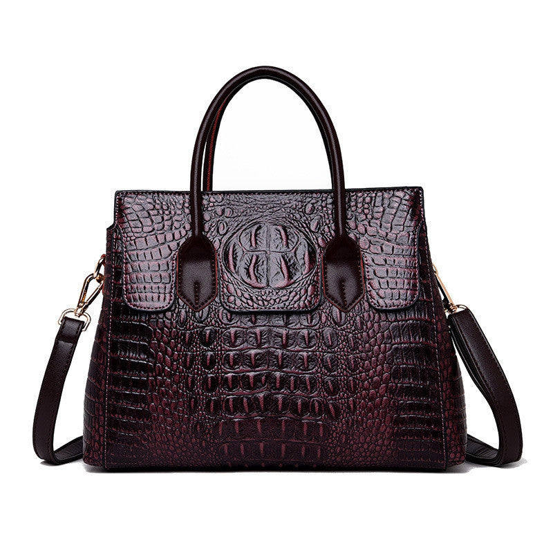 Bolsos de hombro con estampado de cocodrilo