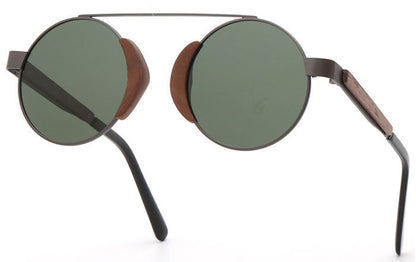 Gafas de sol de bambú retro de bambú para hombres y mujeres, gafas de madera