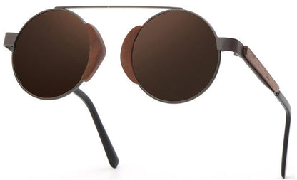 Gafas de sol de bambú retro de bambú para hombres y mujeres, gafas de madera