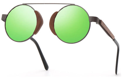 Gafas de sol de bambú retro de bambú para hombres y mujeres, gafas de madera
