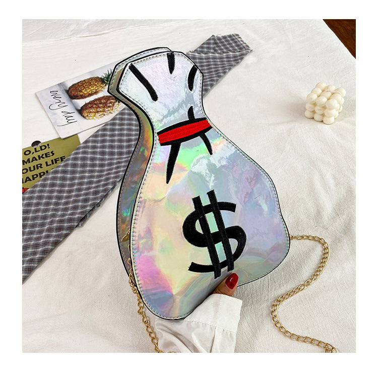 Funny Personality Embroidered Money Bag Messenger Bag