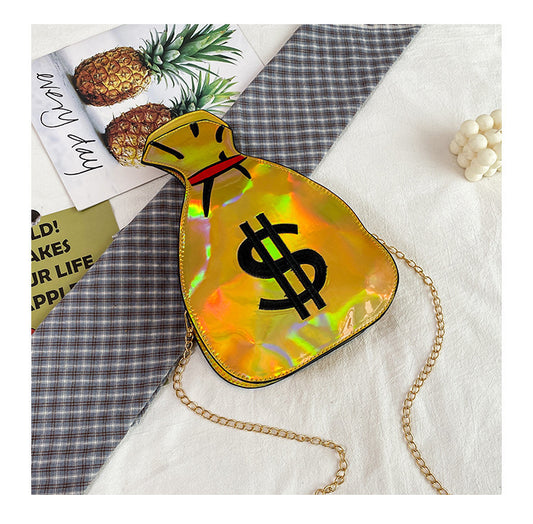 Funny Personality Embroidered Money Bag Messenger Bag