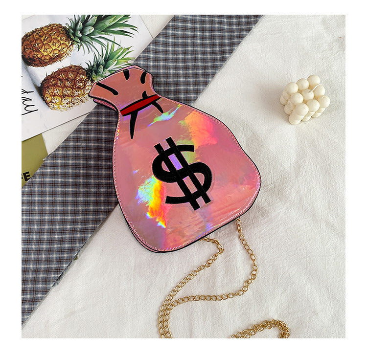 Funny Personality Embroidered Money Bag Messenger Bag