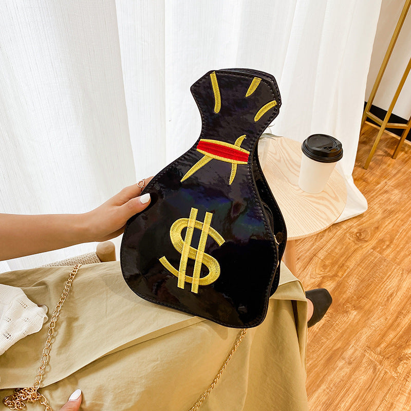 Funny Personality Embroidered Money Bag Messenger Bag