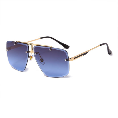 Gafas de sol de moda para hombre y mujer, sin marco, cuadradas, de tendencia masculina, 0.5, 1850