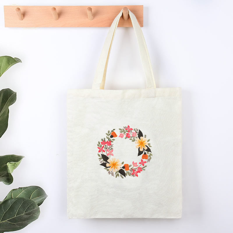 Embroidery Diy Material Bag Canvas Bag Kit Su Embroidery Handbag Bag