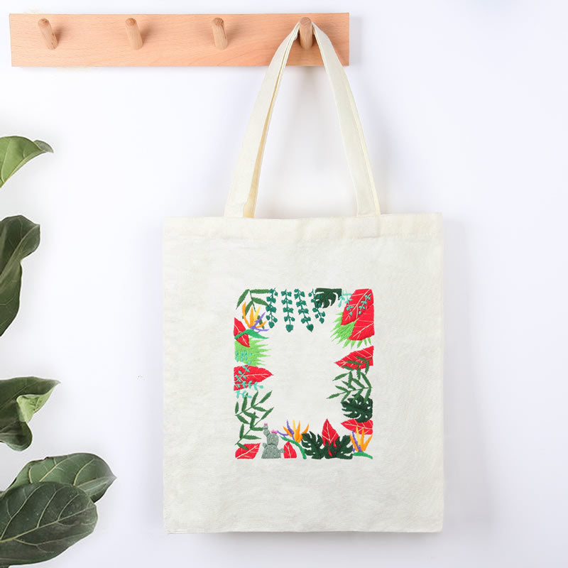 Embroidery Diy Material Bag Canvas Bag Kit Su Embroidery Handbag Bag