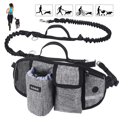 Riñonera para entrenamiento de perros, manos libres, para exteriores, para correr, pasear y almacenar comida y agua.