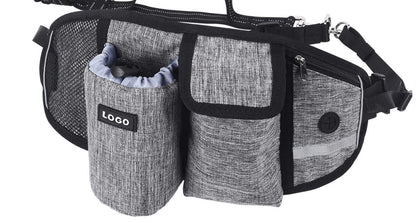 Riñonera para entrenamiento de perros, manos libres, para exteriores, para correr, pasear y almacenar comida y agua.