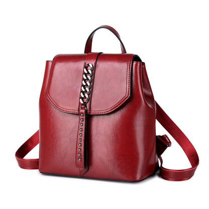 Mochila de cuero para mujer