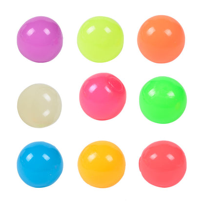 Bolas adhesivas luminosas para pared, juegos de fiesta en casa, juguetes novedosos que brillan en la oscuridad, juguete de descompresión para apretar.