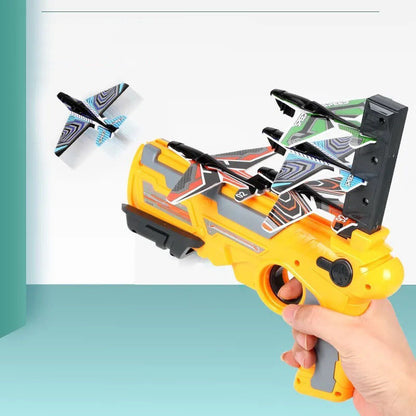 Juguetes para niños al aire libre, lanzador de modelo de planeador giratorio con lanzamiento manual