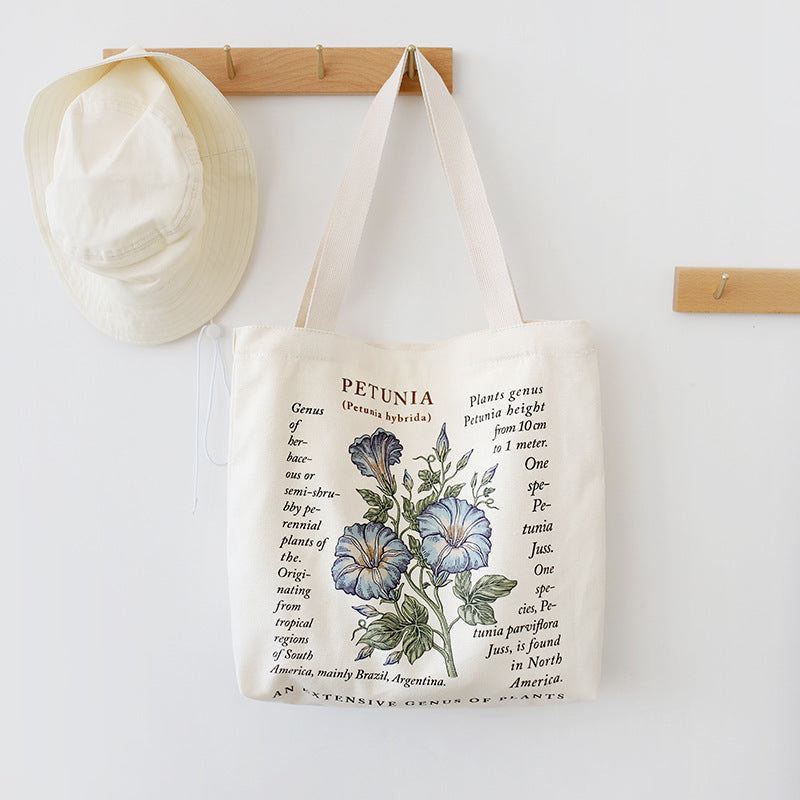Retro Literary Canvas Bag Womens Shoulder Bag Fashion Cotton Letter