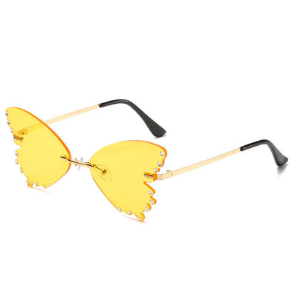 Sonnenbrille Damen Street Shot Süße Sonnenbrille Schmetterlingsbrille