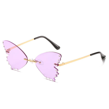 Sonnenbrille Damen Street Shot Süße Sonnenbrille Schmetterlingsbrille