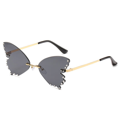 Sonnenbrille Damen Street Shot Süße Sonnenbrille Schmetterlingsbrille