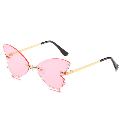 Sonnenbrille Damen Street Shot Süße Sonnenbrille Schmetterlingsbrille