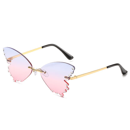 Sonnenbrille Damen Street Shot Süße Sonnenbrille Schmetterlingsbrille