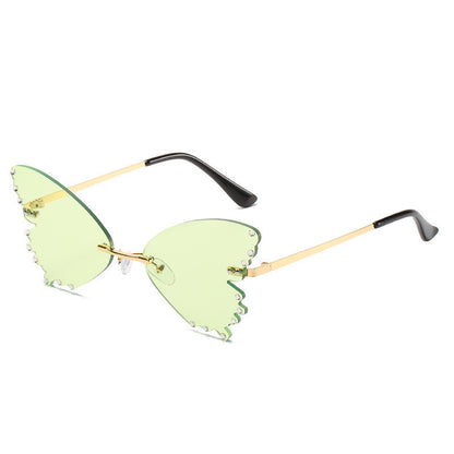 Sonnenbrille Damen Street Shot Süße Sonnenbrille Schmetterlingsbrille