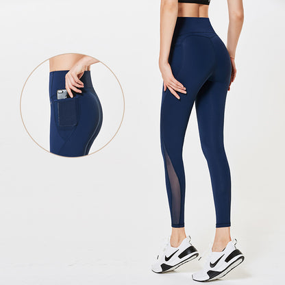 Pantalones de yoga, pantalones de fitness para mujer, elásticos