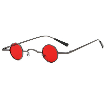 Gafas de sol retro con montura redonda súper pequeña para hombres y mujeres, gafas de sol estilo príncipe, gafas de sol estilo hip hop.