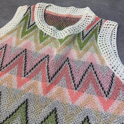 Vestido de punto arcoíris para mujer, minivestidos de patchwork informales
