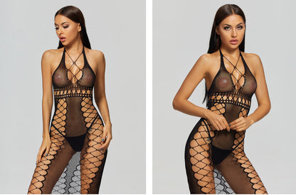 Sexy Dessous Erotische Heiße Frauen Bodystocking Bodysuits Schritt Strumpfhosen Transparente Körperstrümpfe Sex Kleidung Mesh Unterwäsche