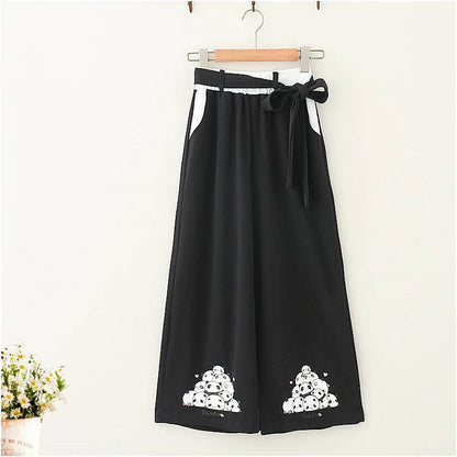Casual Hosen Neun-Punkt-Hosen Mädchen Lose Wild Wide-Leg Hosen Frauen