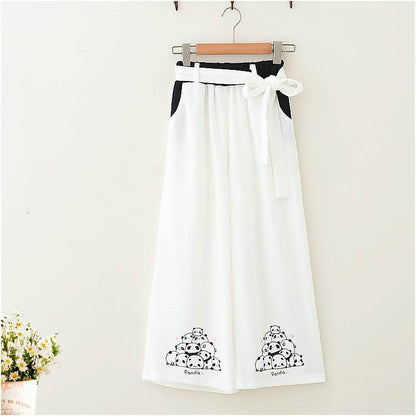 Casual Hosen Neun-Punkt-Hosen Mädchen Lose Wild Wide-Leg Hosen Frauen