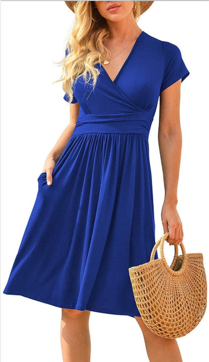 Vestido floral con volantes para mujer, manga larga, corte A