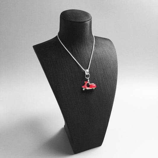 Motorcycle Charm Pendant 925 Sterling Silver