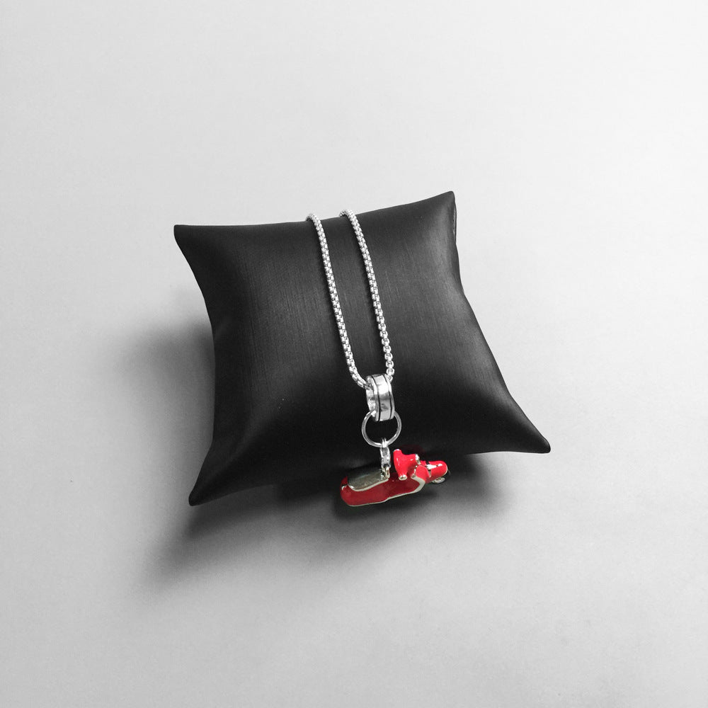 Motorcycle Charm Pendant 925 Sterling Silver