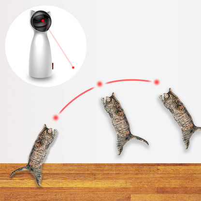 Automatisches Katzenspielzeug, interaktiv, intelligent, neckend, Haustier, LED-Laser, lustig