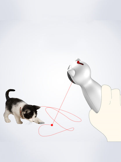 Automatisches Katzenspielzeug, interaktiv, intelligent, neckend, Haustier, LED-Laser, lustig